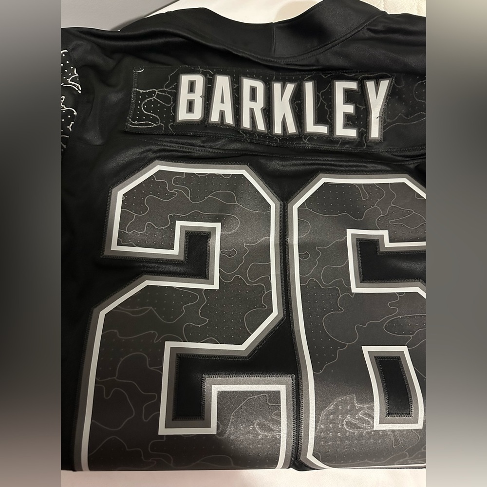 Black Reflective Giant’s Saquon Barkley Jersey